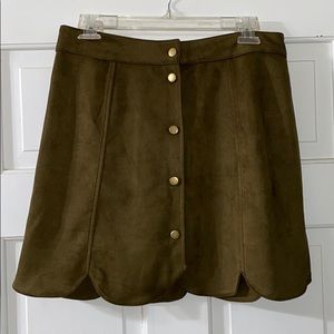 Army green skirt